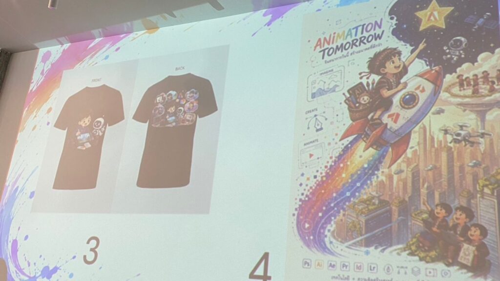 ภาพตัวอย่างการออกแบบเสื้อ โดย Adobe Firefly -1