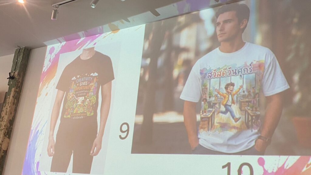 ภาพตัวอย่างการออกแบบเสื้อ โดย Adobe Firefly -3